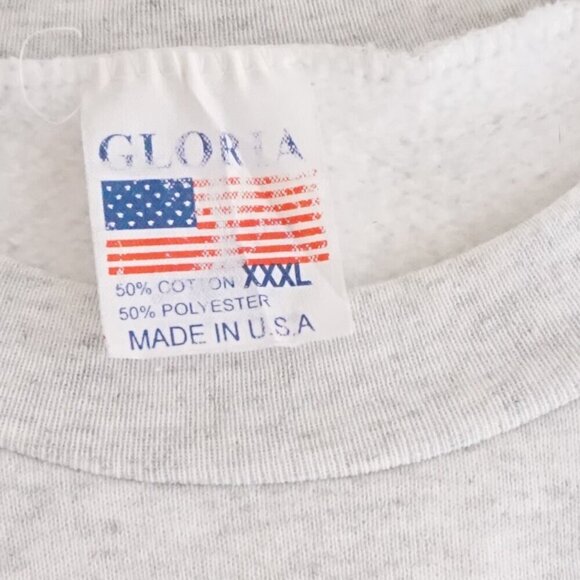 Vintage Gloria Grey Farmhouse Deers Fall Cotton Blend Crewneck Sweater XXXL - Picture 9 of 14